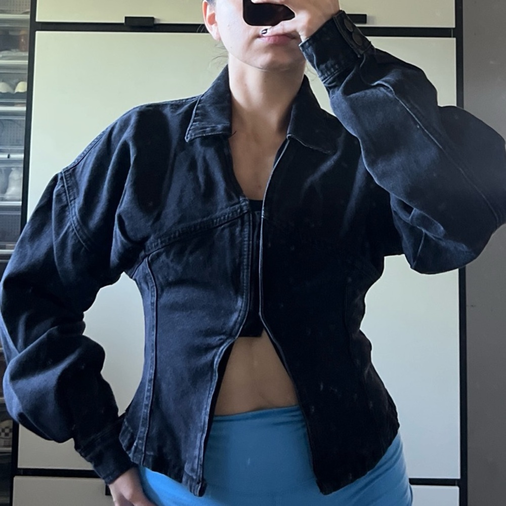 Black Denim Top - Women
